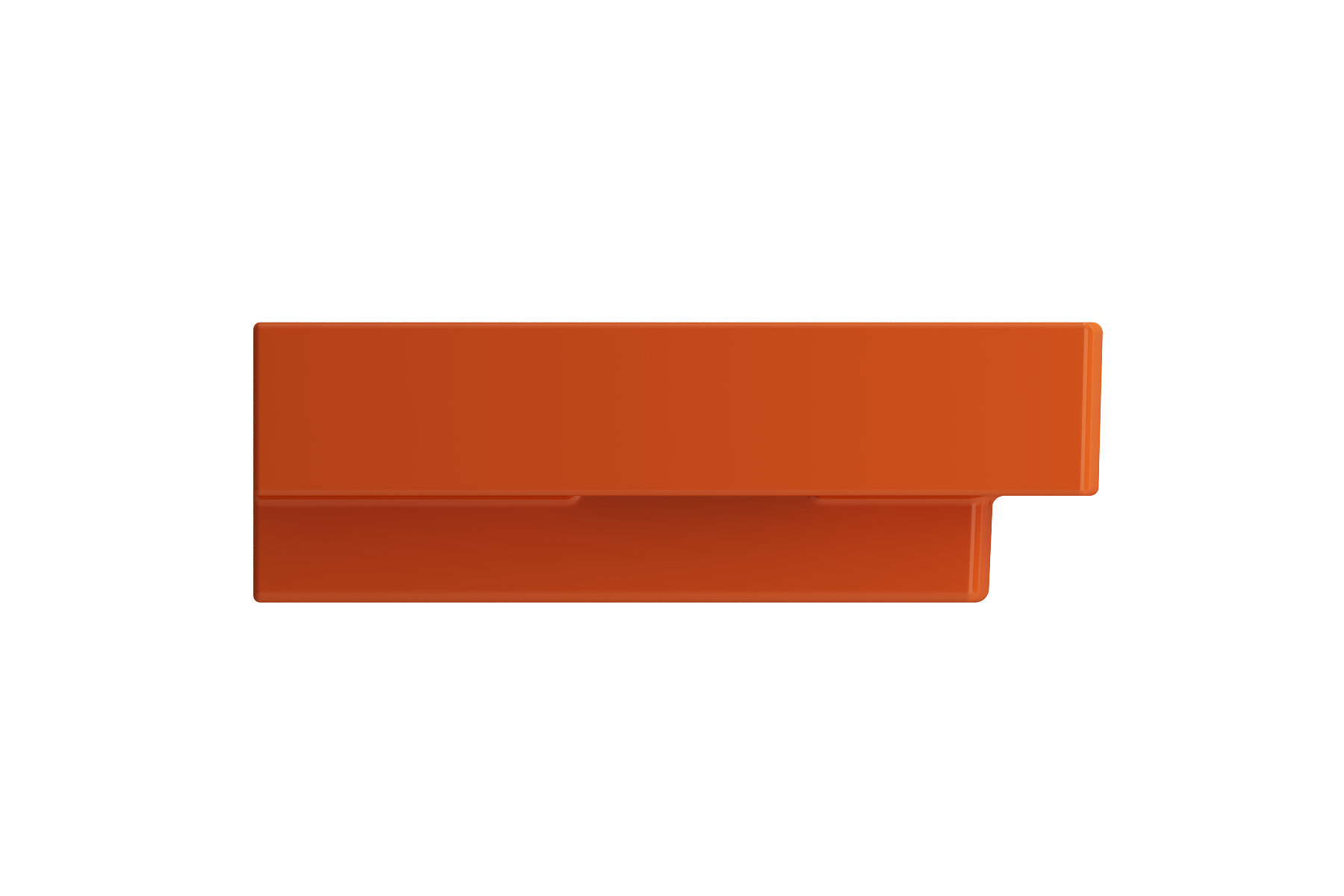 Alternate Image for BOCCHI Scala 40" Rectangle Wallmount Fireclay Bathroom Sink, Orange, 3 Faucet Hole, 1079-012-0127