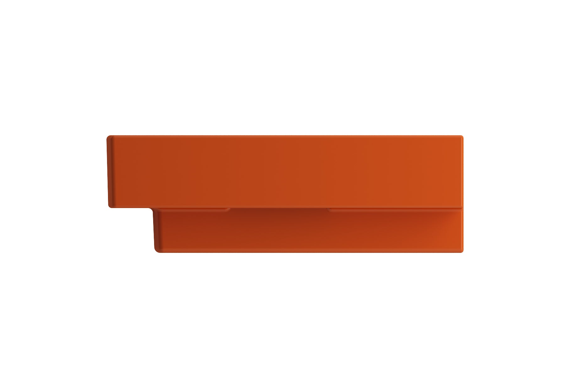 Alternate Image for BOCCHI Scala 40" Rectangle Wallmount Fireclay Bathroom Sink, Orange, 3 Faucet Hole, 1079-012-0127