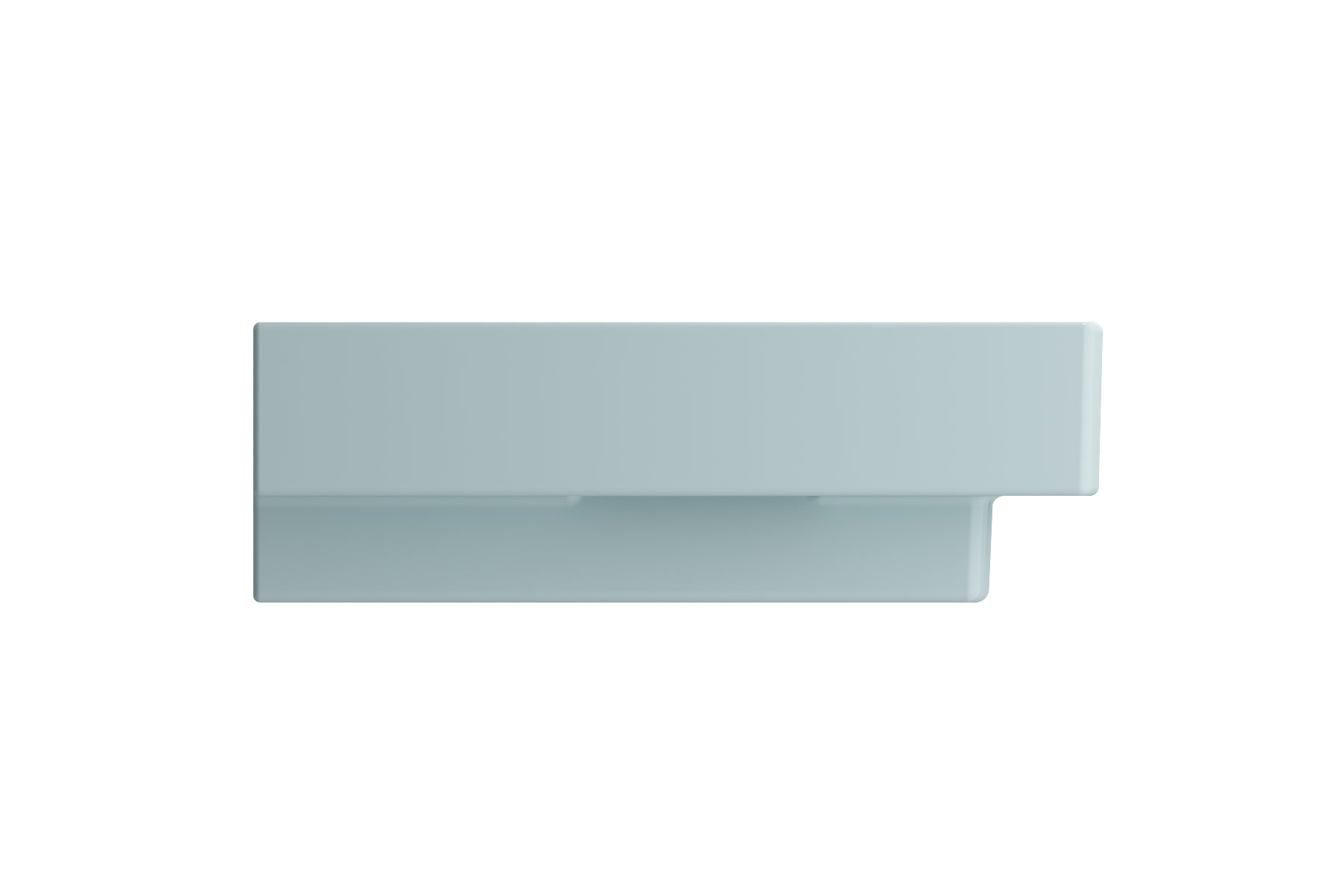 Alternate Image for BOCCHI Scala 40" Rectangle Wallmount Fireclay Bathroom Sink, Matte Ice Blue, 3 Faucet Hole, 1079-029-0127