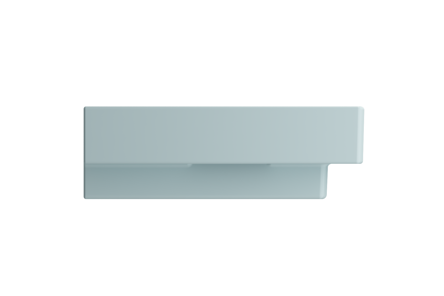 Alternate Image for BOCCHI Scala 40" Rectangle Wallmount Fireclay Bathroom Sink, Matte Ice Blue, 3 Faucet Hole, 1079-029-0127