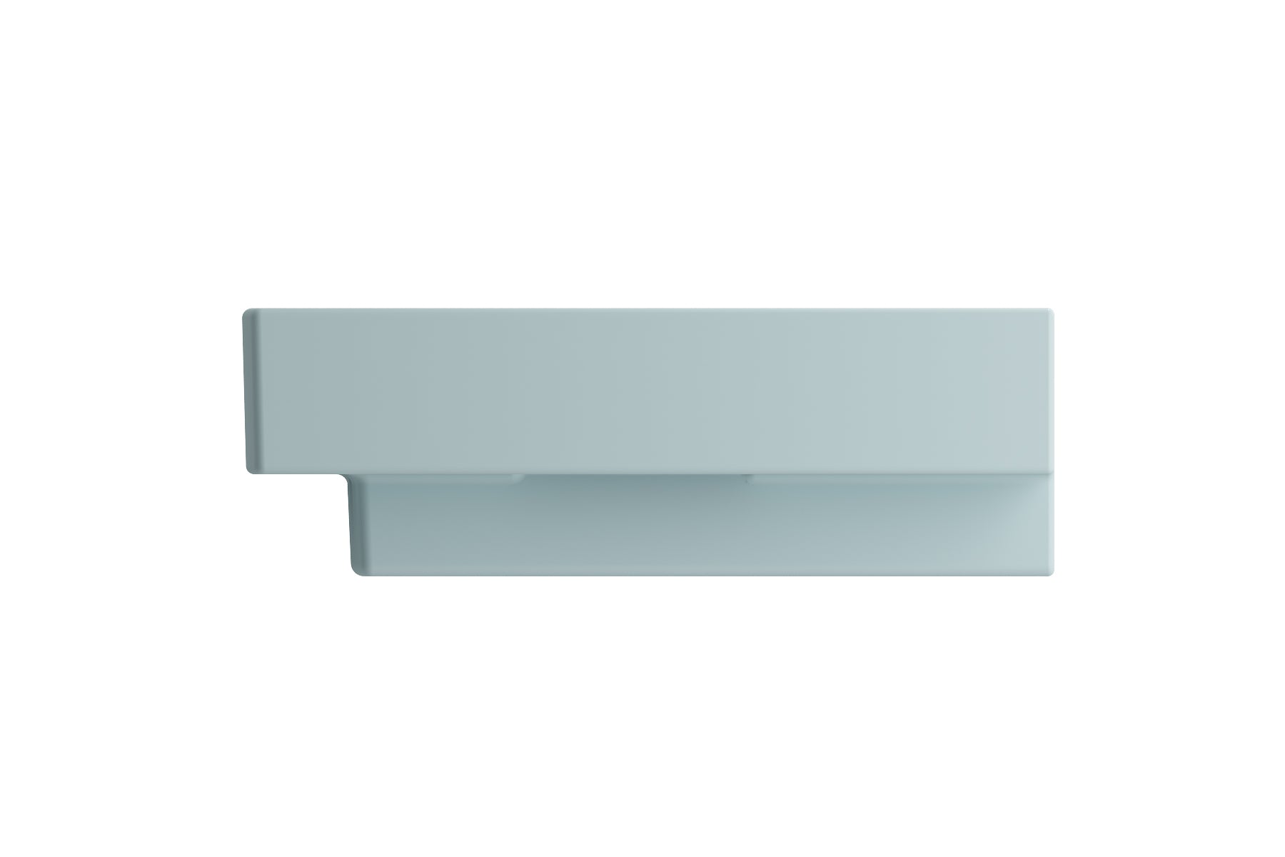 Alternate Image for BOCCHI Scala 40" Rectangle Wallmount Fireclay Bathroom Sink, Matte Ice Blue, 3 Faucet Hole, 1079-029-0127