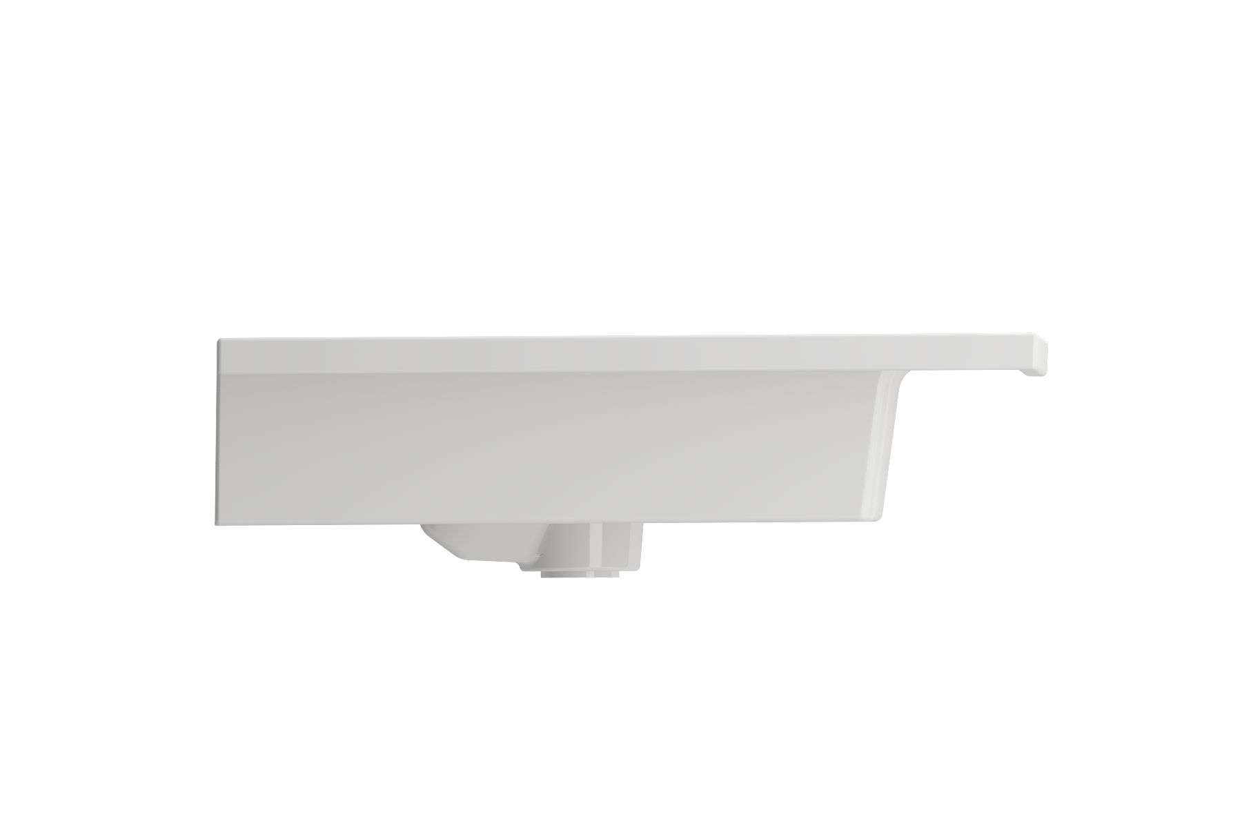 Alternate Image for BOCCHI Ravenna 41" Rectangle Wallmount Fireclay Bathroom Sink, White, Single Faucet Hole, 1105-001-0126