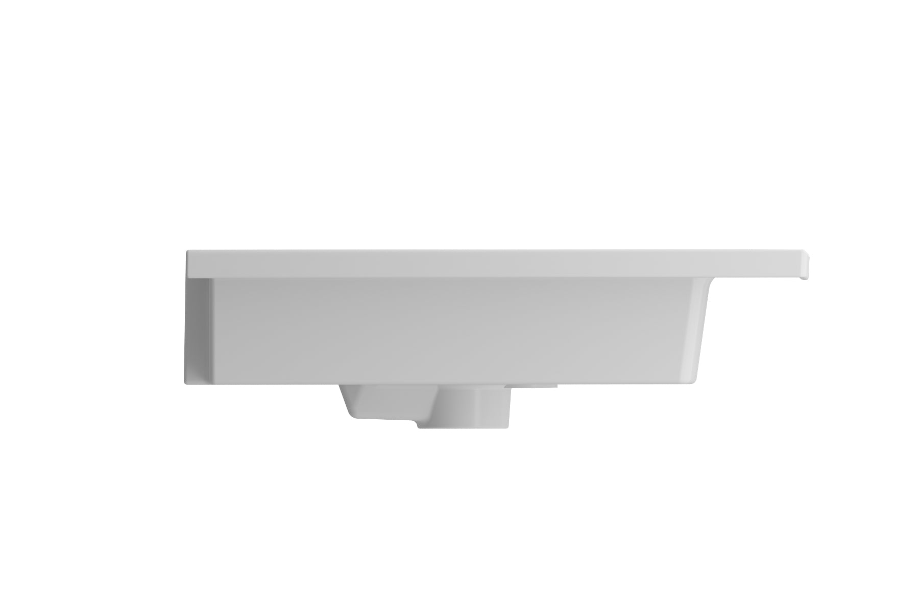 Alternate Image for BOCCHI Ravenna 48" Rectangle Wallmount Fireclay Bathroom Sink, Double Basin, Matte White, Single Faucet Hole, 1111-002-0132