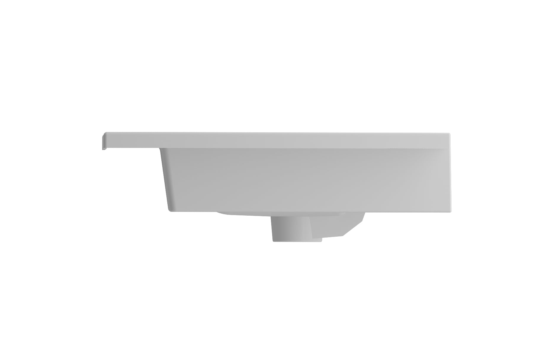 Alternate Image for BOCCHI Ravenna 32" Rectangle Wallmount Fireclay Bathroom Sink, Matte White, 3 Faucet Hole, 1113-002-0127