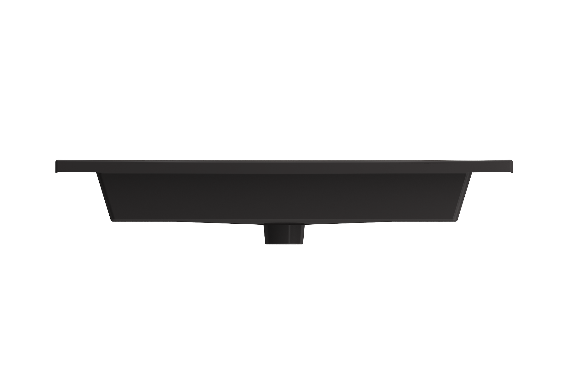 Alternate Image for BOCCHI Ravenna 32" Rectangle Wallmount Fireclay Bathroom Sink, Matte Black, Single Faucet Hole, 1113-004-0126