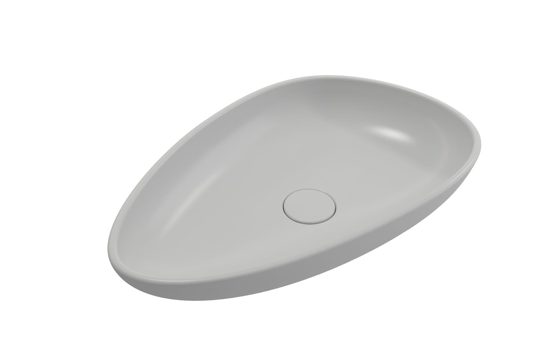 Alternate Image for BOCCHI Etna 23" Palette Shaped Vessel Fireclay Bathroom Sink, Matte White, 1114-002-0125