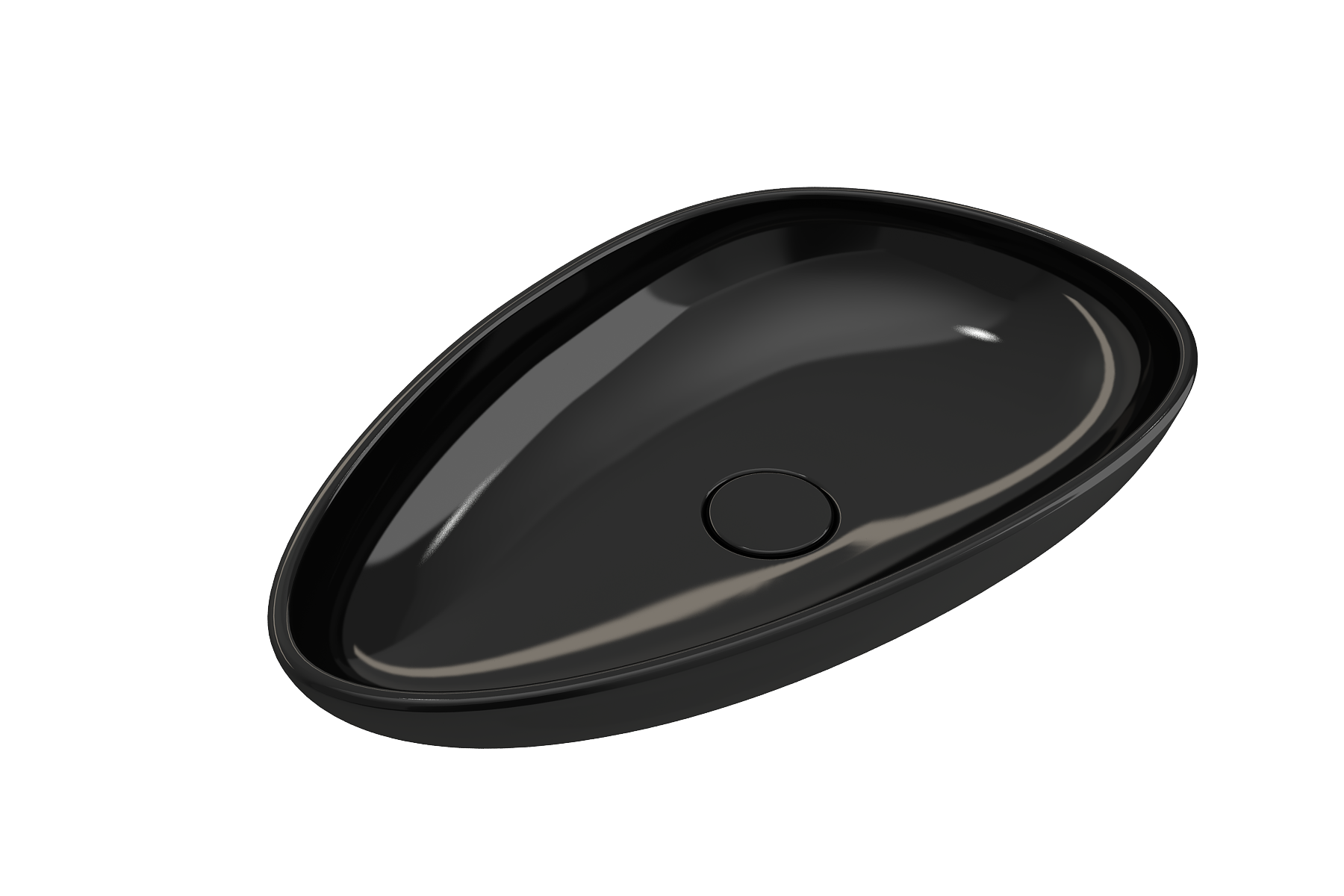 Alternate Image for BOCCHI Etna 23" Palette Shaped Vessel Fireclay Bathroom Sink, Black, 1114-005-0125