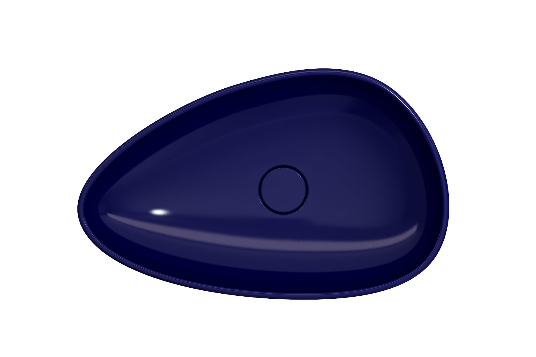 Alternate Image for BOCCHI Etna 23" Palette Shaped Vessel Fireclay Bathroom Sink, Sapphire Blue, 1114-010-0125