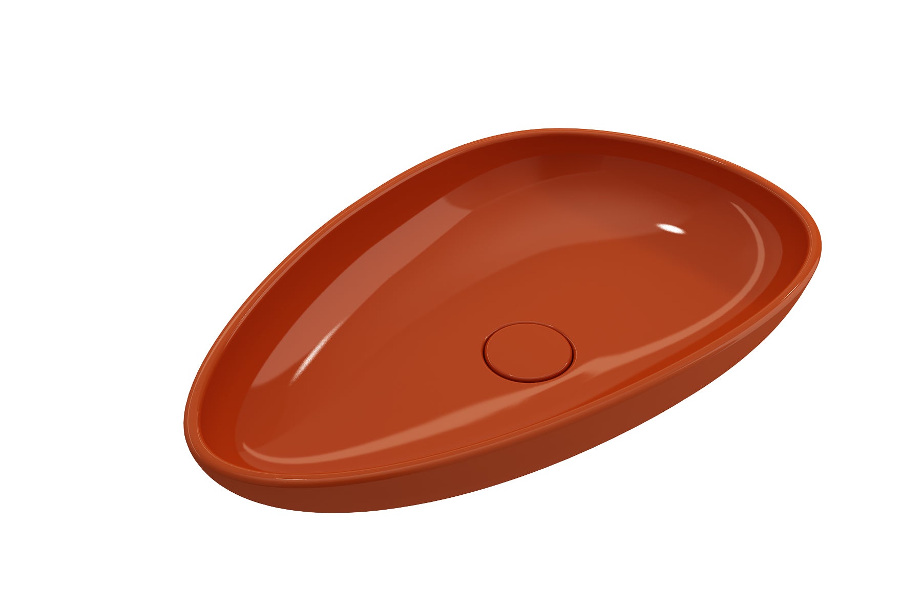 Alternate Image for BOCCHI Etna 23" Palette Shaped Vessel Fireclay Bathroom Sink, Orange, 1114-012-0125