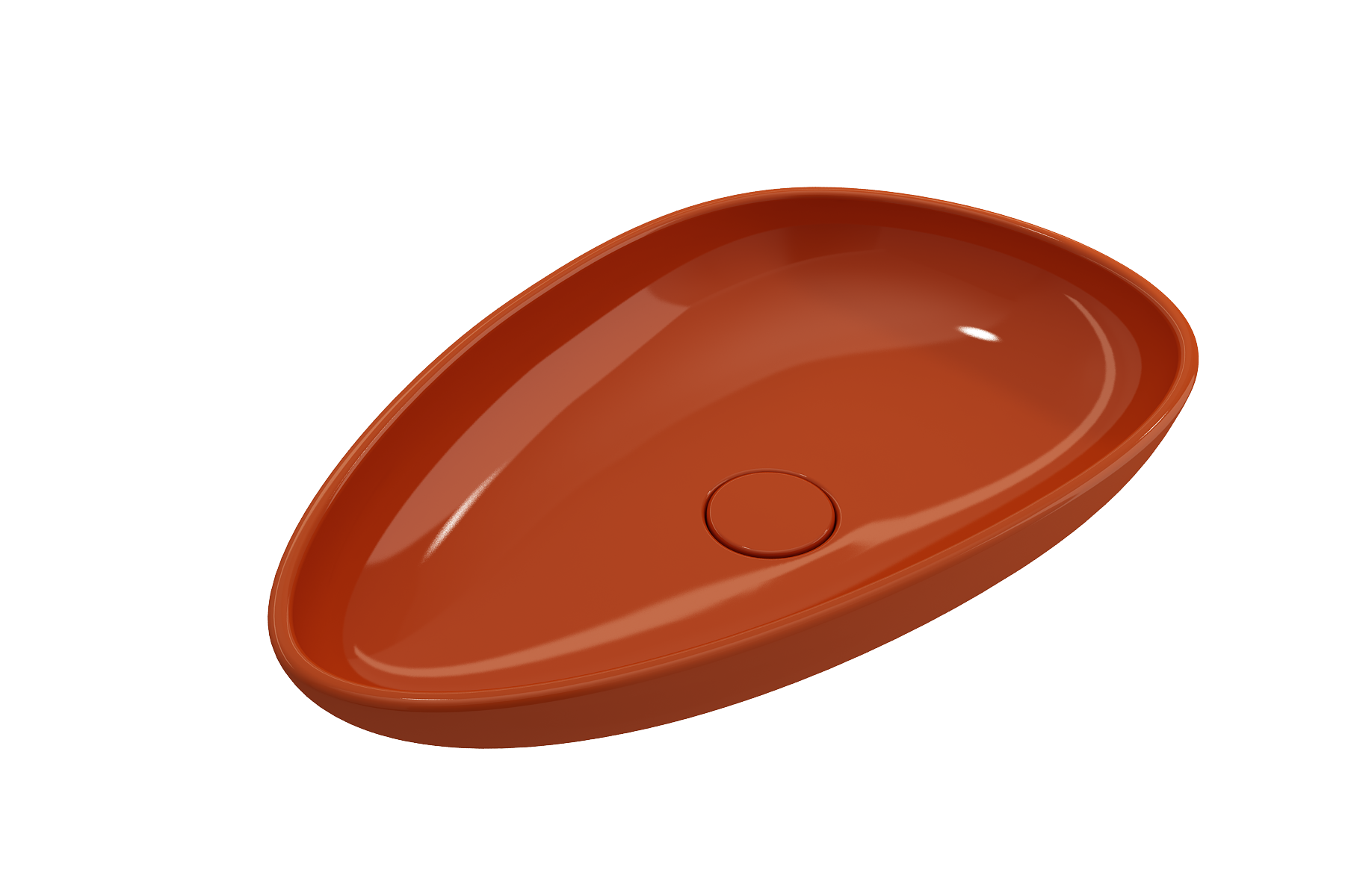 Alternate Image for BOCCHI Etna 23" Palette Shaped Vessel Fireclay Bathroom Sink, Orange, 1114-012-0125