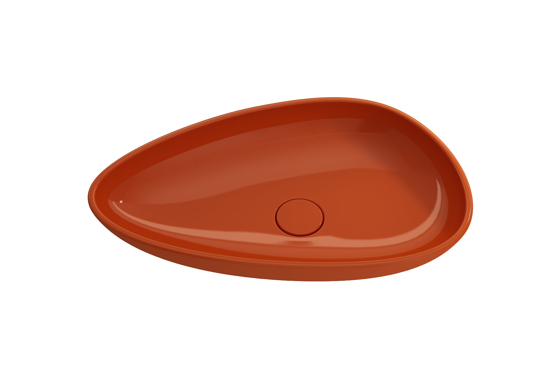 Alternate Image for BOCCHI Etna 23" Palette Shaped Vessel Fireclay Bathroom Sink, Orange, 1114-012-0125