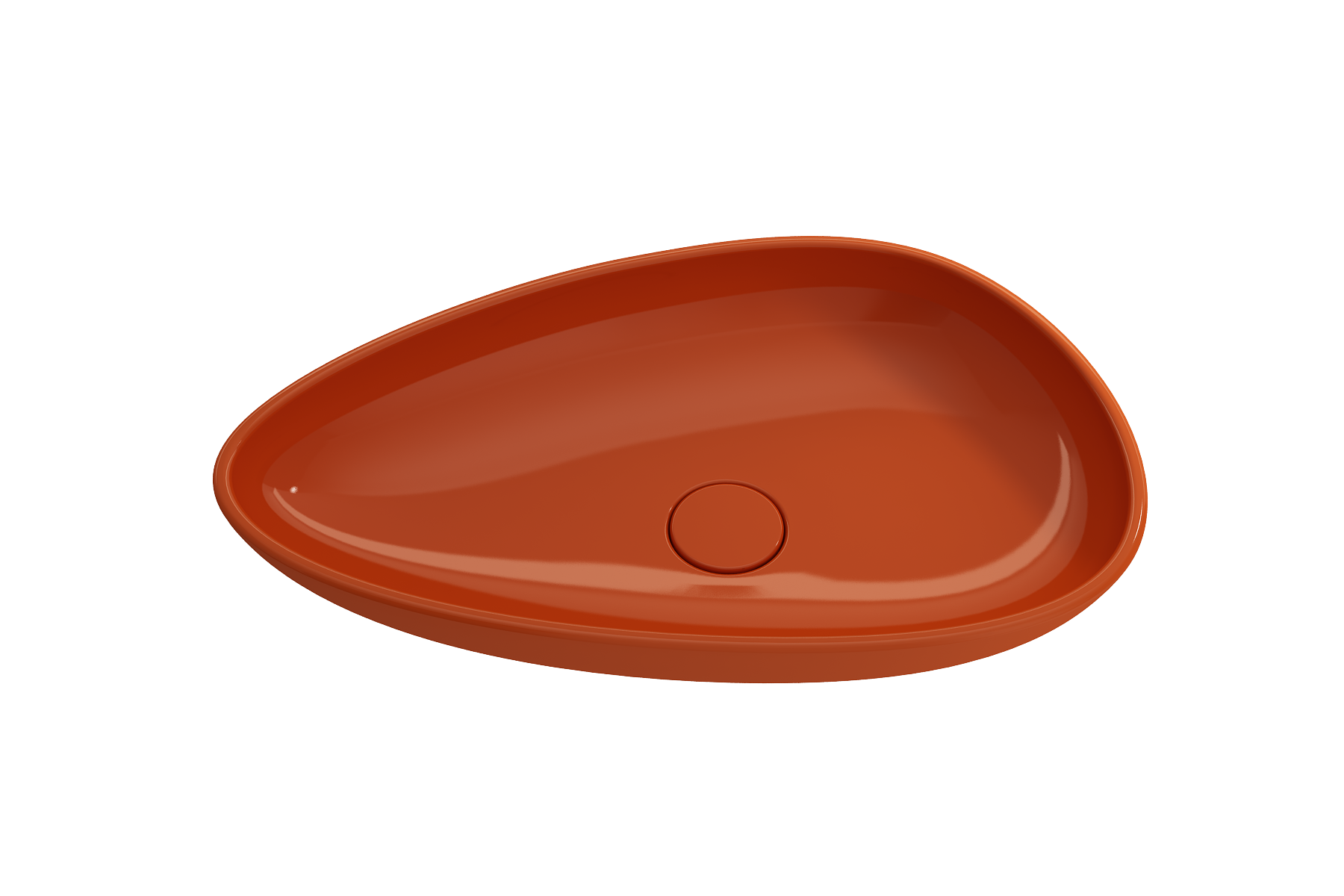 Alternate Image for BOCCHI Etna 23" Palette Shaped Vessel Fireclay Bathroom Sink, Orange, 1114-012-0125