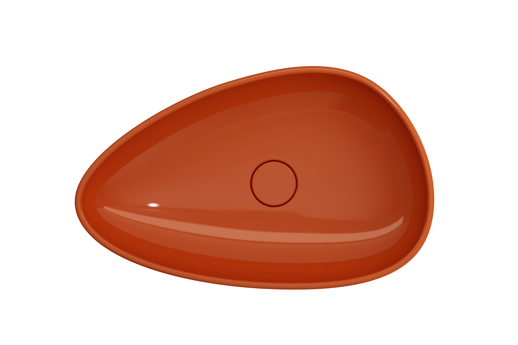 Alternate Image for BOCCHI Etna 23" Palette Shaped Vessel Fireclay Bathroom Sink, Orange, 1114-012-0125