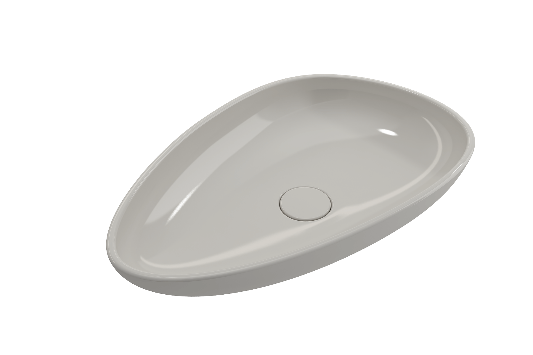 Alternate Image for BOCCHI Etna 23" Palette Shaped Vessel Fireclay Bathroom Sink, Biscuit, 1114-014-0125