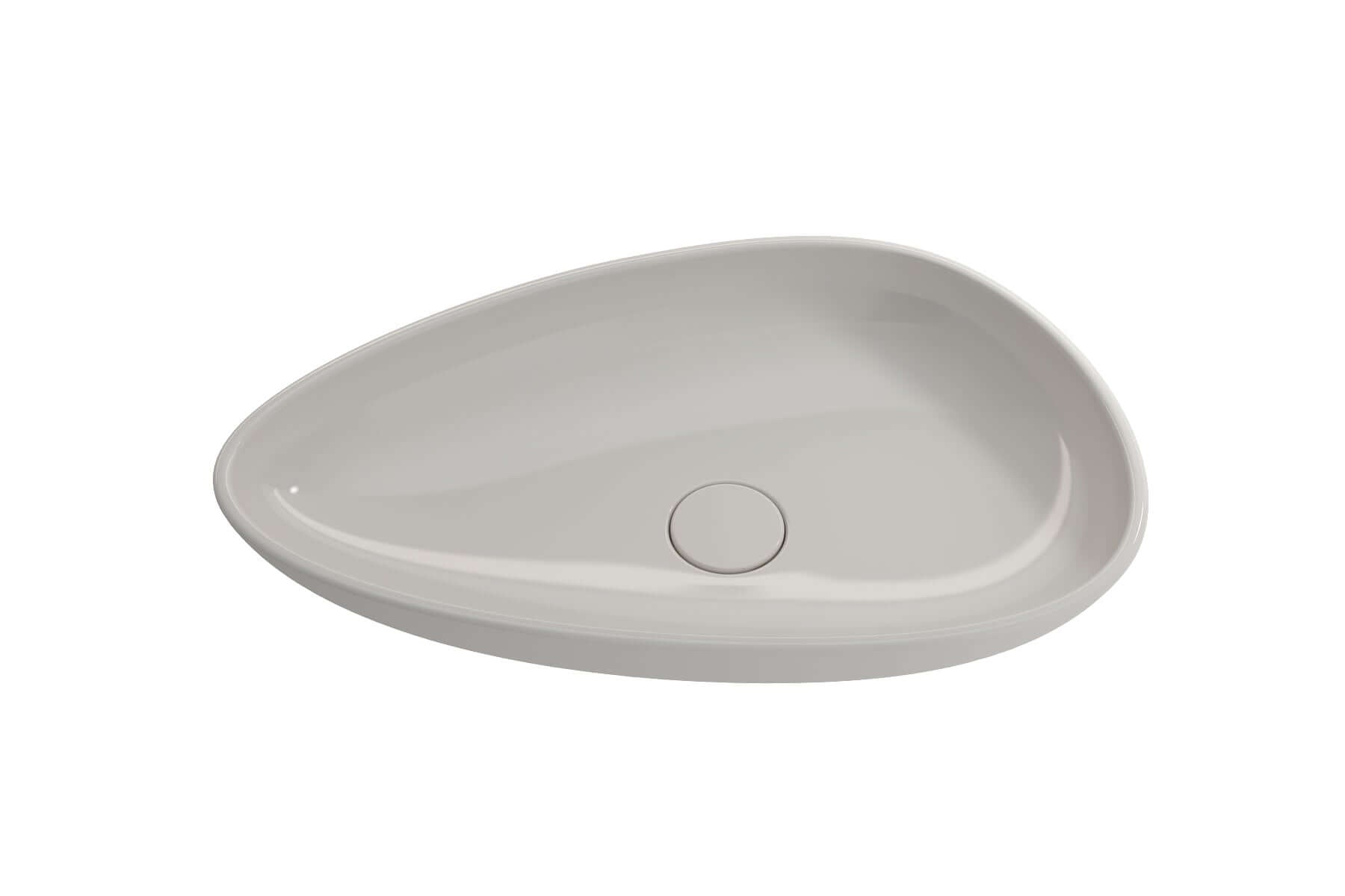 Alternate Image for BOCCHI Etna 23" Palette Shaped Vessel Fireclay Bathroom Sink, Biscuit, 1114-014-0125