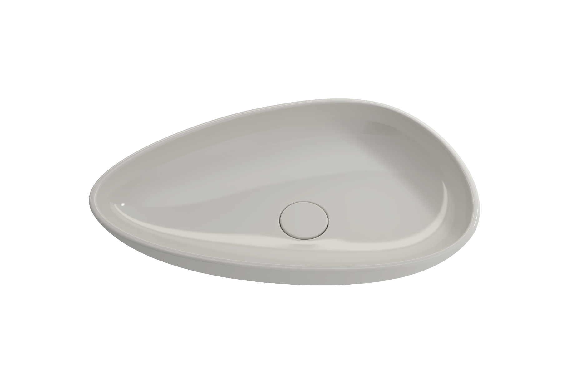 Alternate Image for BOCCHI Etna 23" Palette Shaped Vessel Fireclay Bathroom Sink, Biscuit, 1114-014-0125