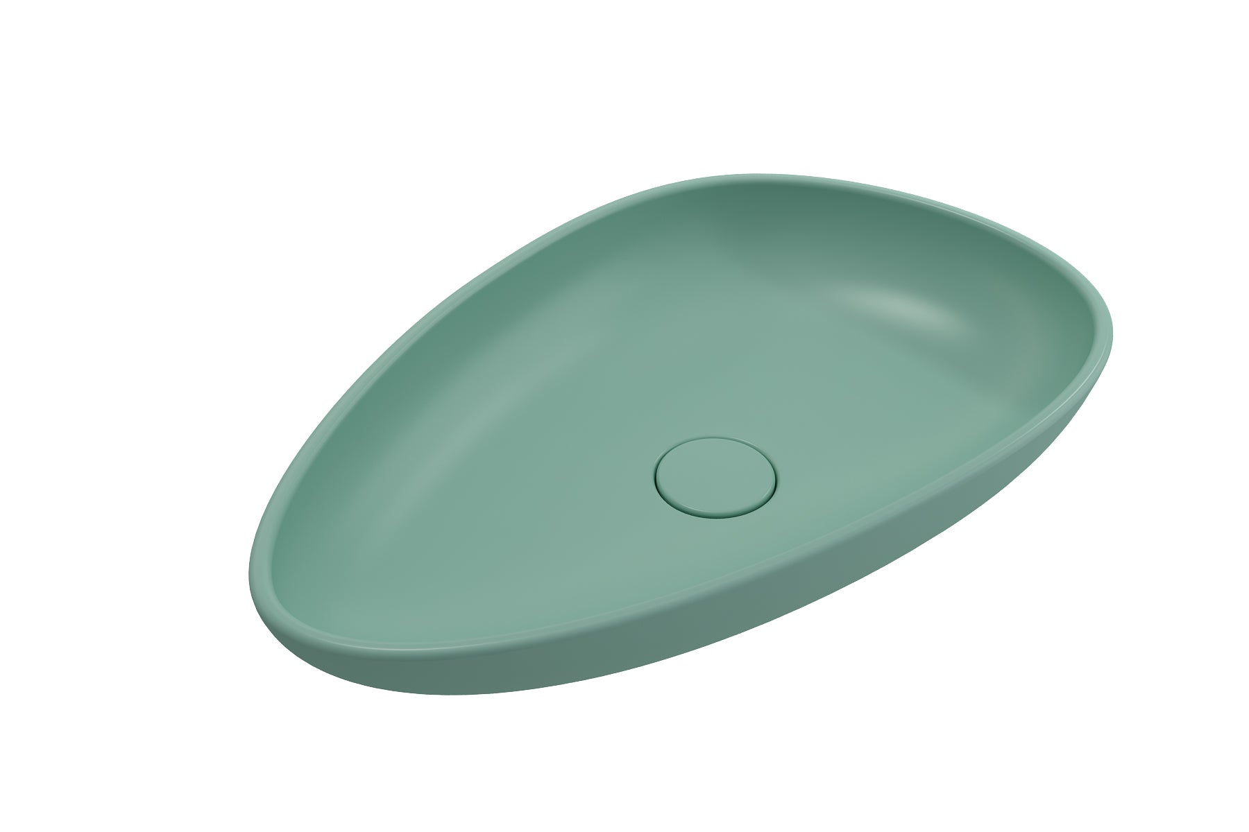 Alternate Image for BOCCHI Etna 23" Palette Shaped Vessel Fireclay Bathroom Sink, Matte Mint Green, 1114-033-0125