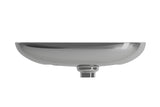 BOCCHI Etna 23" Palette Shaped Vessel Fireclay Bathroom Sink, Platinum, 1114-401-0125