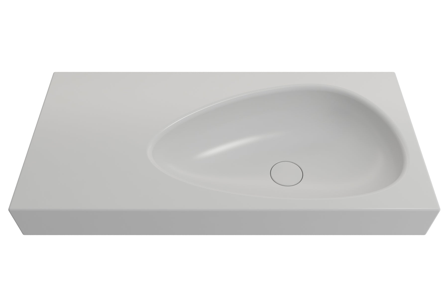 Alternate Image for BOCCHI Etna 36" Palette Shaped Wallmount Fireclay Bathroom Sink, Matte White, 1115-002-0125