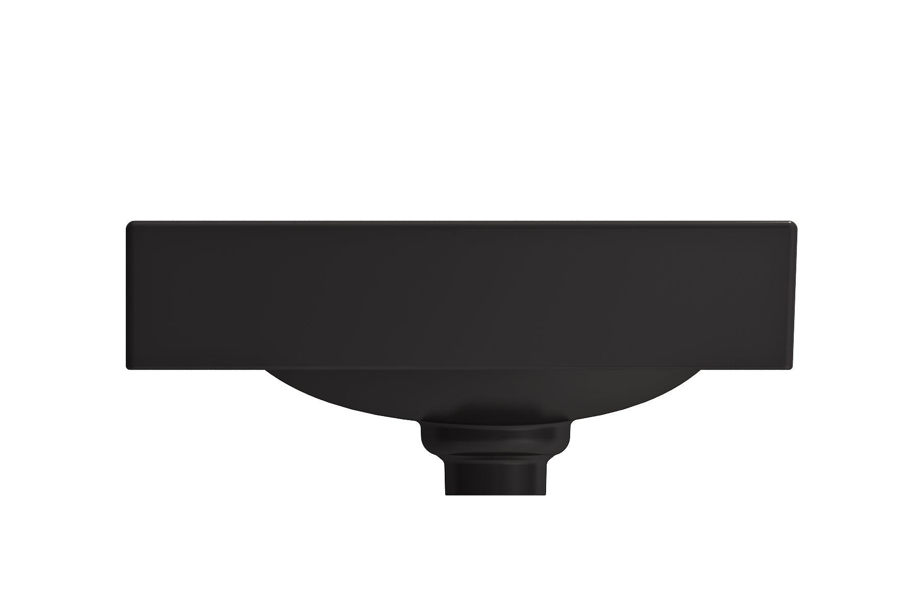 BOCCHI Etna 36" Palette Shaped Wallmount Fireclay Bathroom Sink, Matte Black, 1115-004-0125