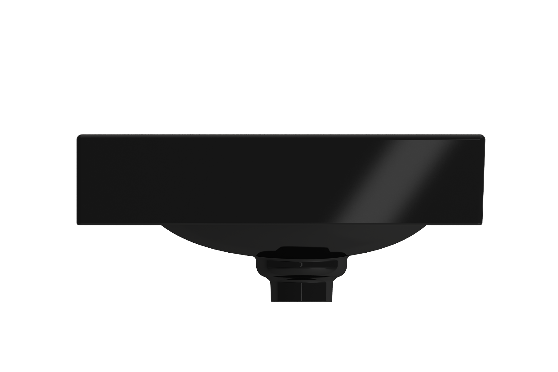 Alternate Image for BOCCHI Etna 36" Palette Shaped Wallmount Fireclay Bathroom Sink, Black, 1115-005-0125