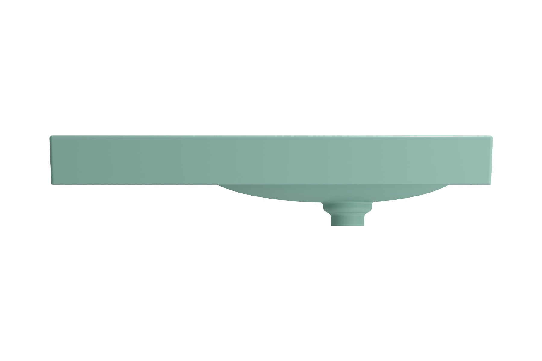 Alternate Image for BOCCHI Etna 36" Palette Shaped Wallmount Fireclay Bathroom Sink, Matte Mint Green, 1115-033-0125