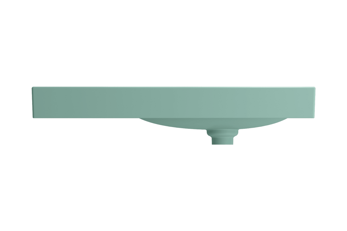 Alternate Image for BOCCHI Etna 36" Palette Shaped Wallmount Fireclay Bathroom Sink, Matte Mint Green, 1115-033-0125