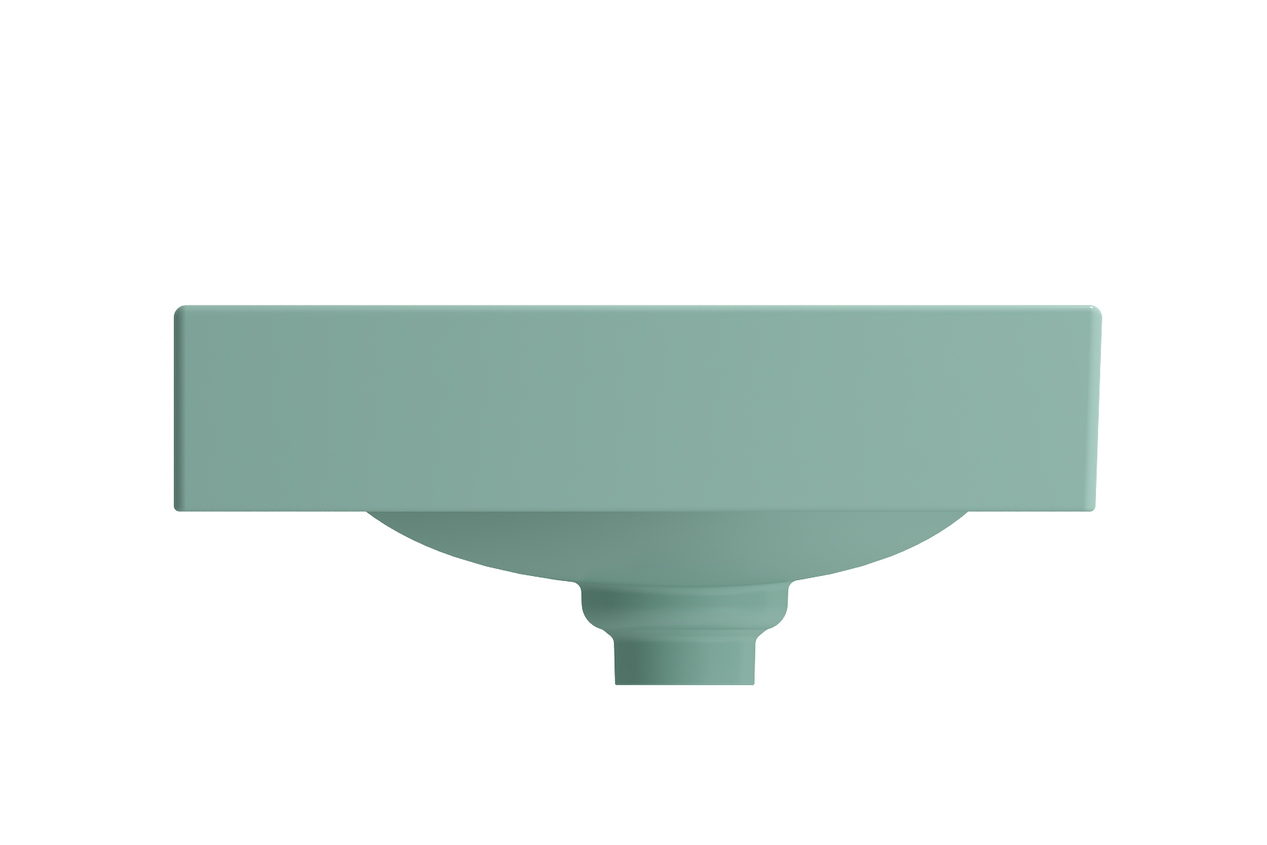 Alternate Image for BOCCHI Etna 36" Palette Shaped Wallmount Fireclay Bathroom Sink, Matte Mint Green, 1115-033-0125