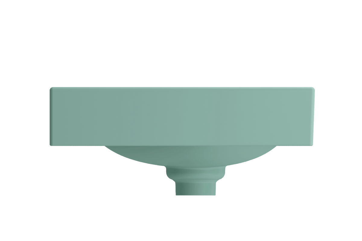 Alternate Image for BOCCHI Etna 36" Palette Shaped Wallmount Fireclay Bathroom Sink, Matte Mint Green, 1115-033-0125