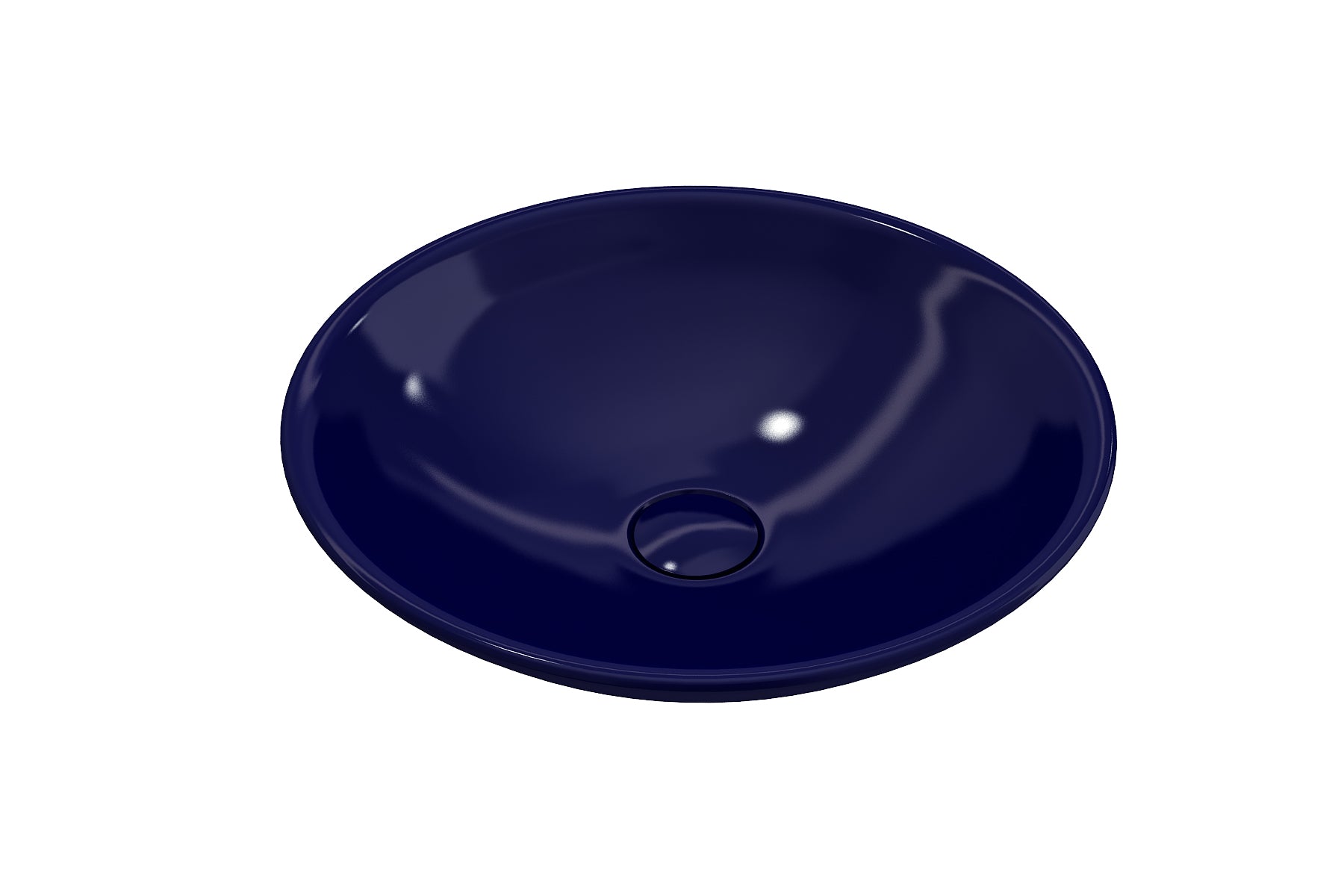 Alternate Image for BOCCHI Venezia 16" Round Vessel Fireclay Bathroom Sink, Sapphire Blue, 1120-010-0125
