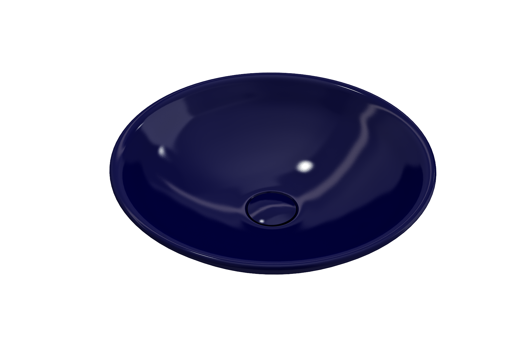 Alternate Image for BOCCHI Venezia 16" Round Vessel Fireclay Bathroom Sink, Sapphire Blue, 1120-010-0125