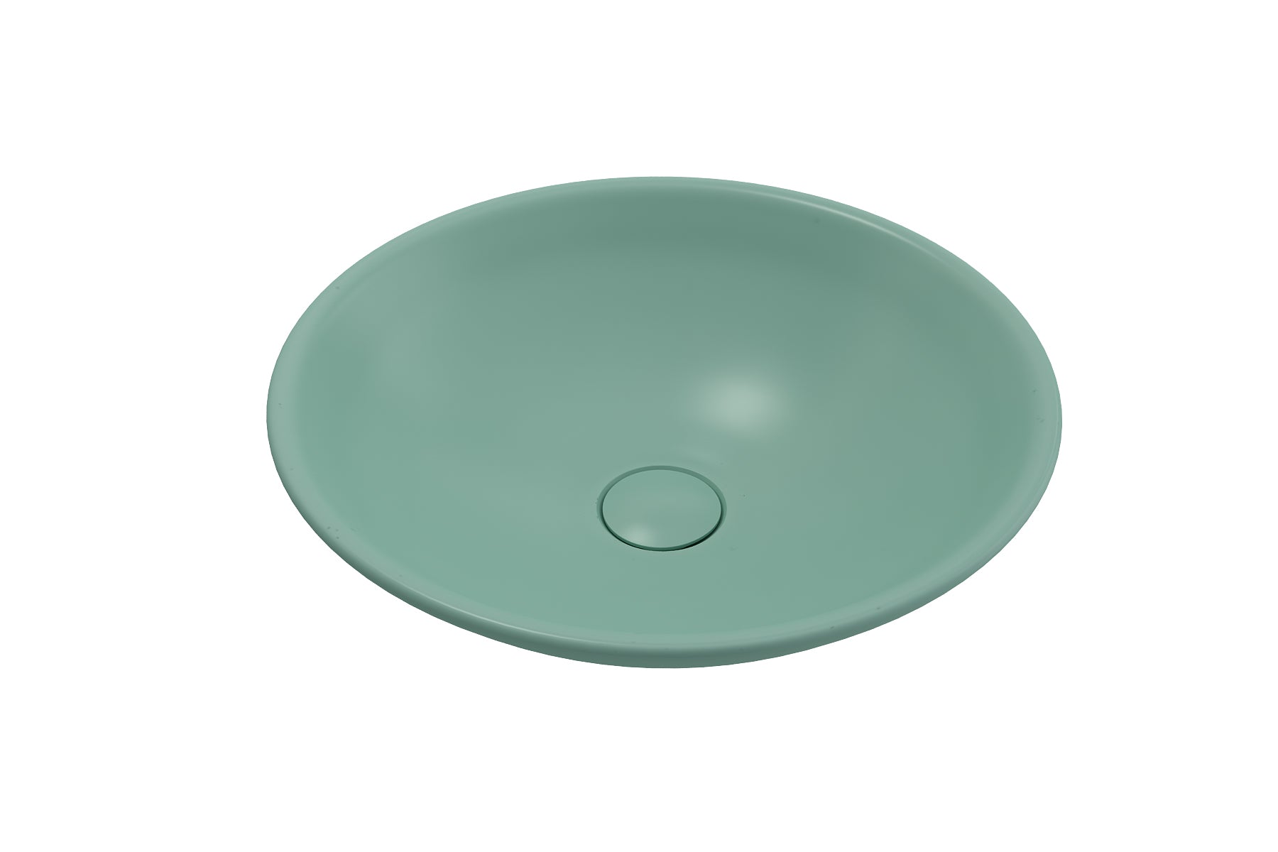Alternate Image for BOCCHI Venezia 16" Round Vessel Fireclay Bathroom Sink, Matte Mint Green, 1120-033-0125