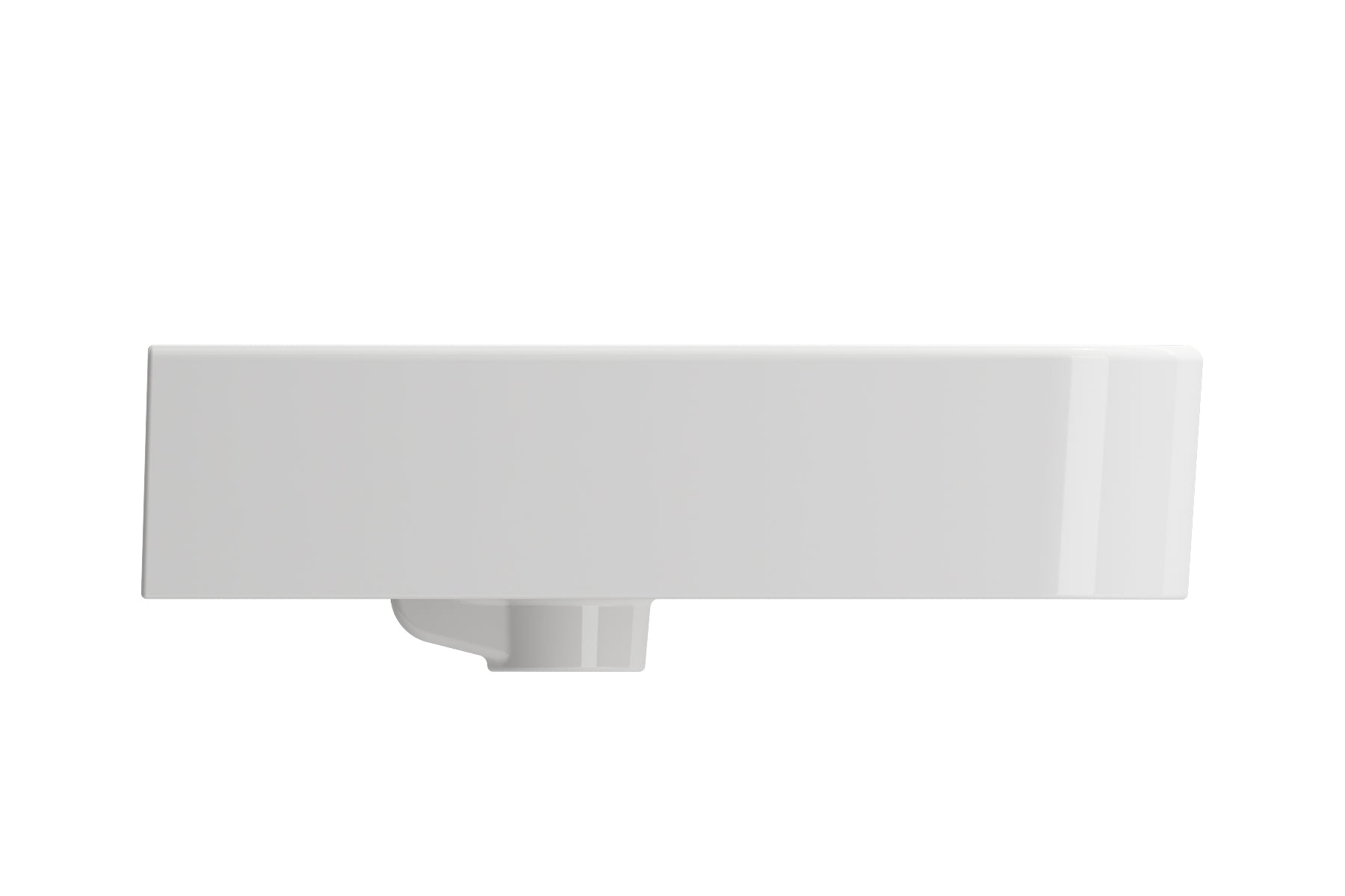 Alternate Image for BOCCHI Parma 20" Rectangle Wallmount Fireclay Bathroom Sink, White, Single Faucet Hole, 1122-001-0126
