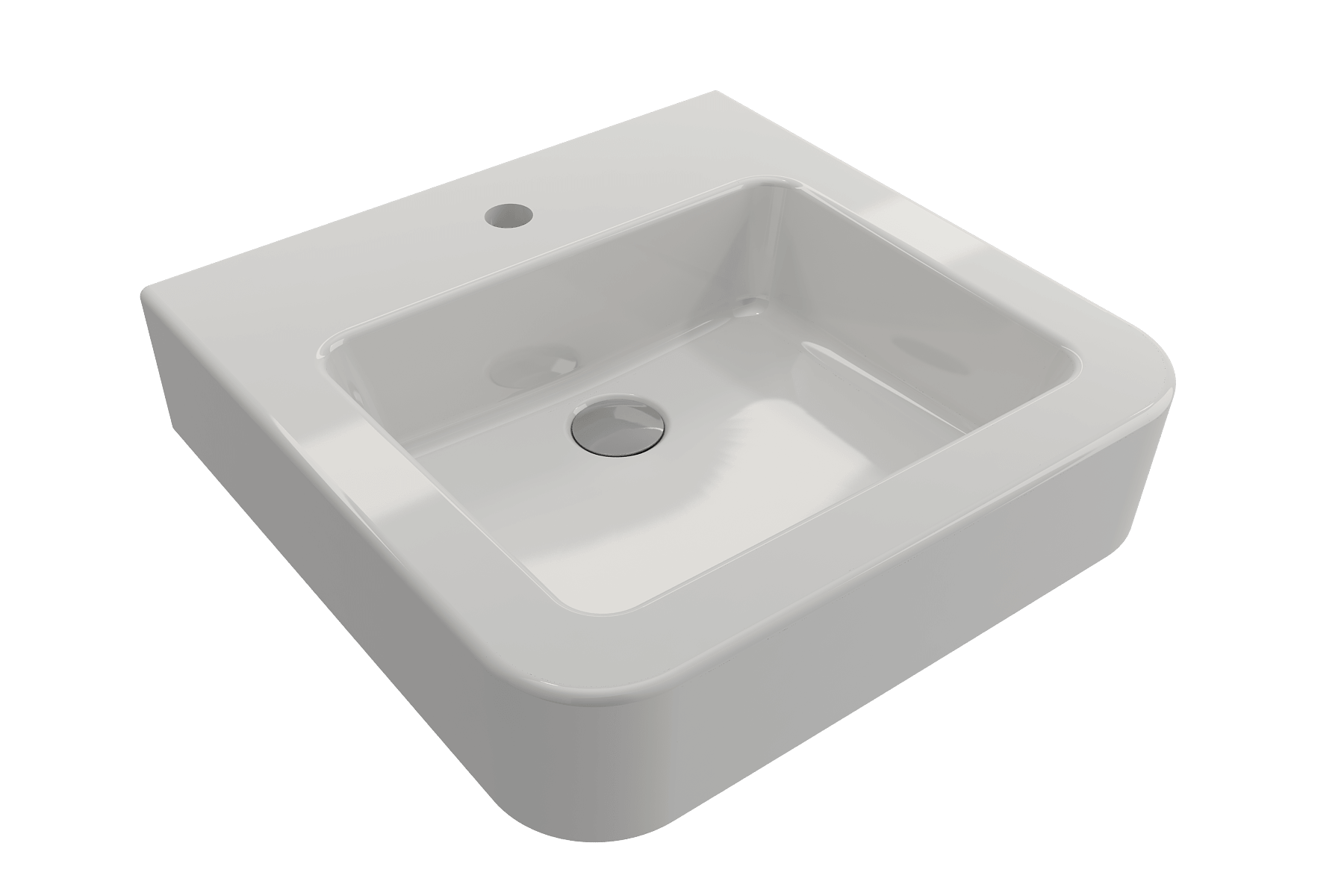 Alternate Image for BOCCHI Parma 20" Rectangle Wallmount Fireclay Bathroom Sink, White, Single Faucet Hole, 1122-001-0126