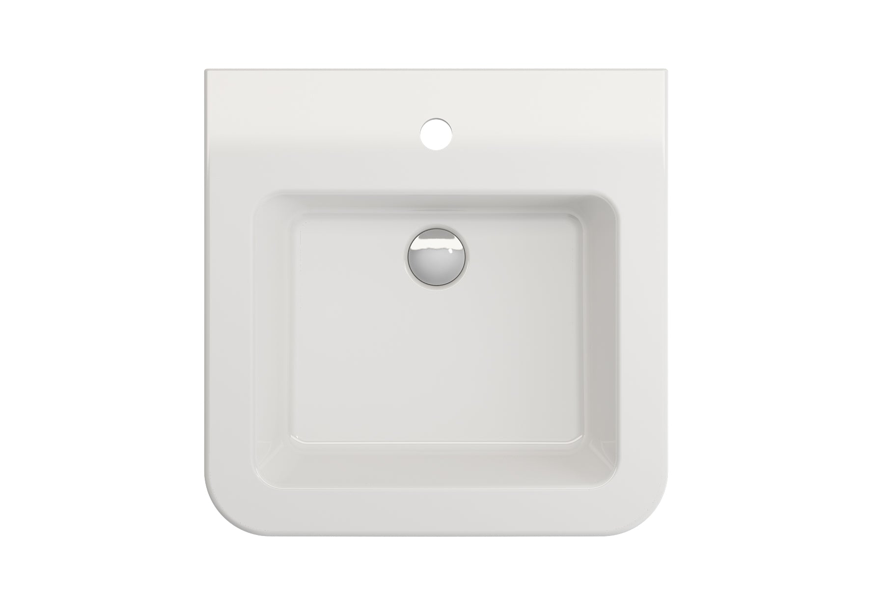 Alternate Image for BOCCHI Parma 20" Rectangle Wallmount Fireclay Bathroom Sink, White, Single Faucet Hole, 1122-001-0126