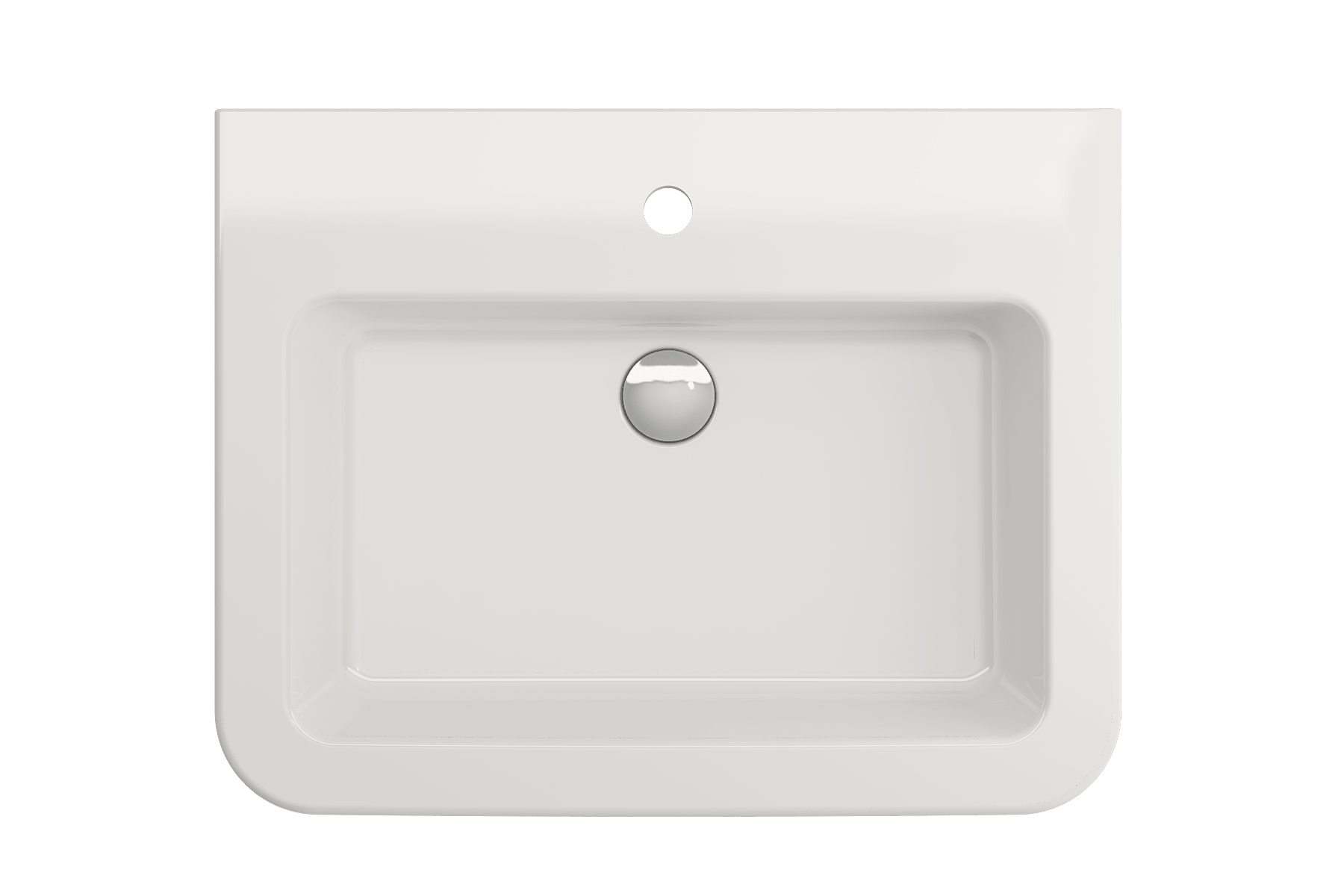 Alternate Image for BOCCHI Parma 26" Rectangle Wallmount Fireclay Bathroom Sink, White, Single Faucet Hole, 1123-001-0126