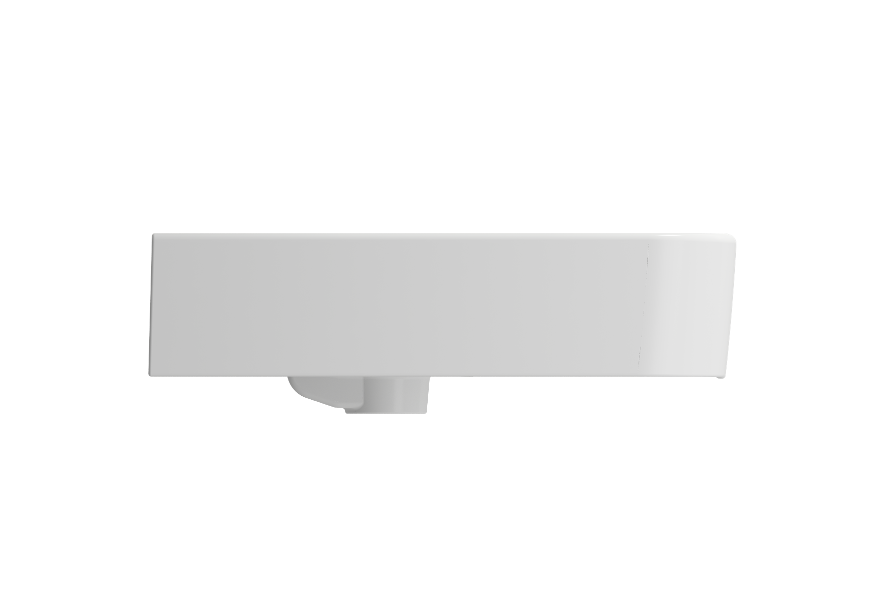 Alternate Image for BOCCHI Parma 26" Rectangle Wallmount Fireclay Bathroom Sink, Matte White, Single Faucet Hole, 1123-002-0126
