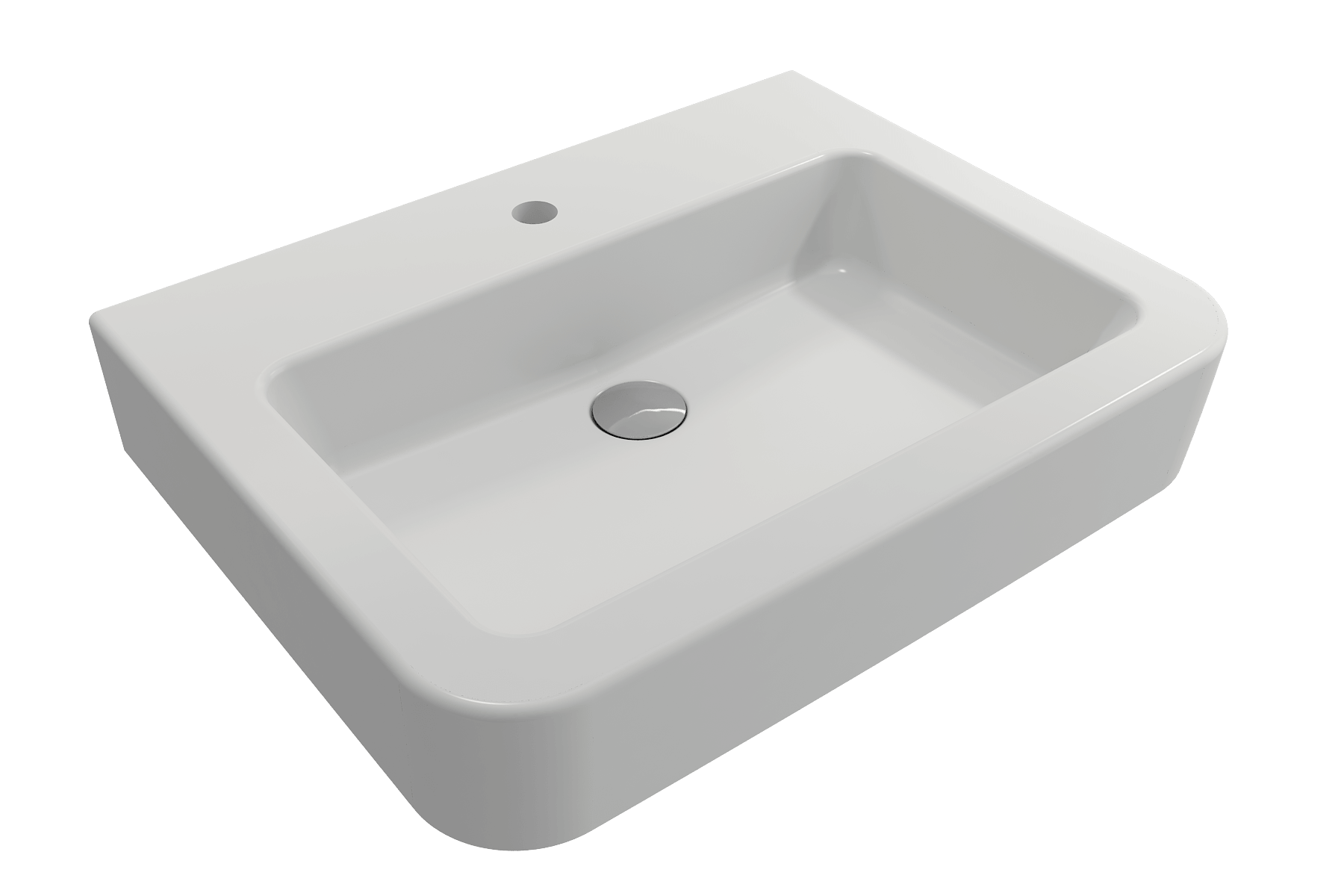 Alternate Image for BOCCHI Parma 26" Rectangle Wallmount Fireclay Bathroom Sink, Matte White, Single Faucet Hole, 1123-002-0126