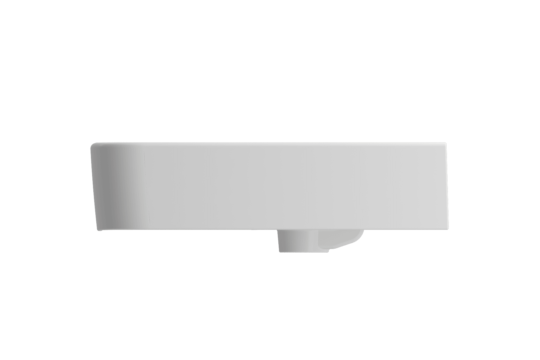 Alternate Image for BOCCHI Parma 26" Rectangle Wallmount Fireclay Bathroom Sink, Matte White, Single Faucet Hole, 1123-002-0126