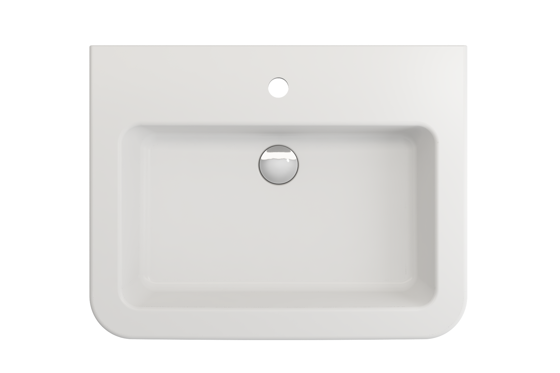 Alternate Image for BOCCHI Parma 26" Rectangle Wallmount Fireclay Bathroom Sink, Matte White, Single Faucet Hole, 1123-002-0126