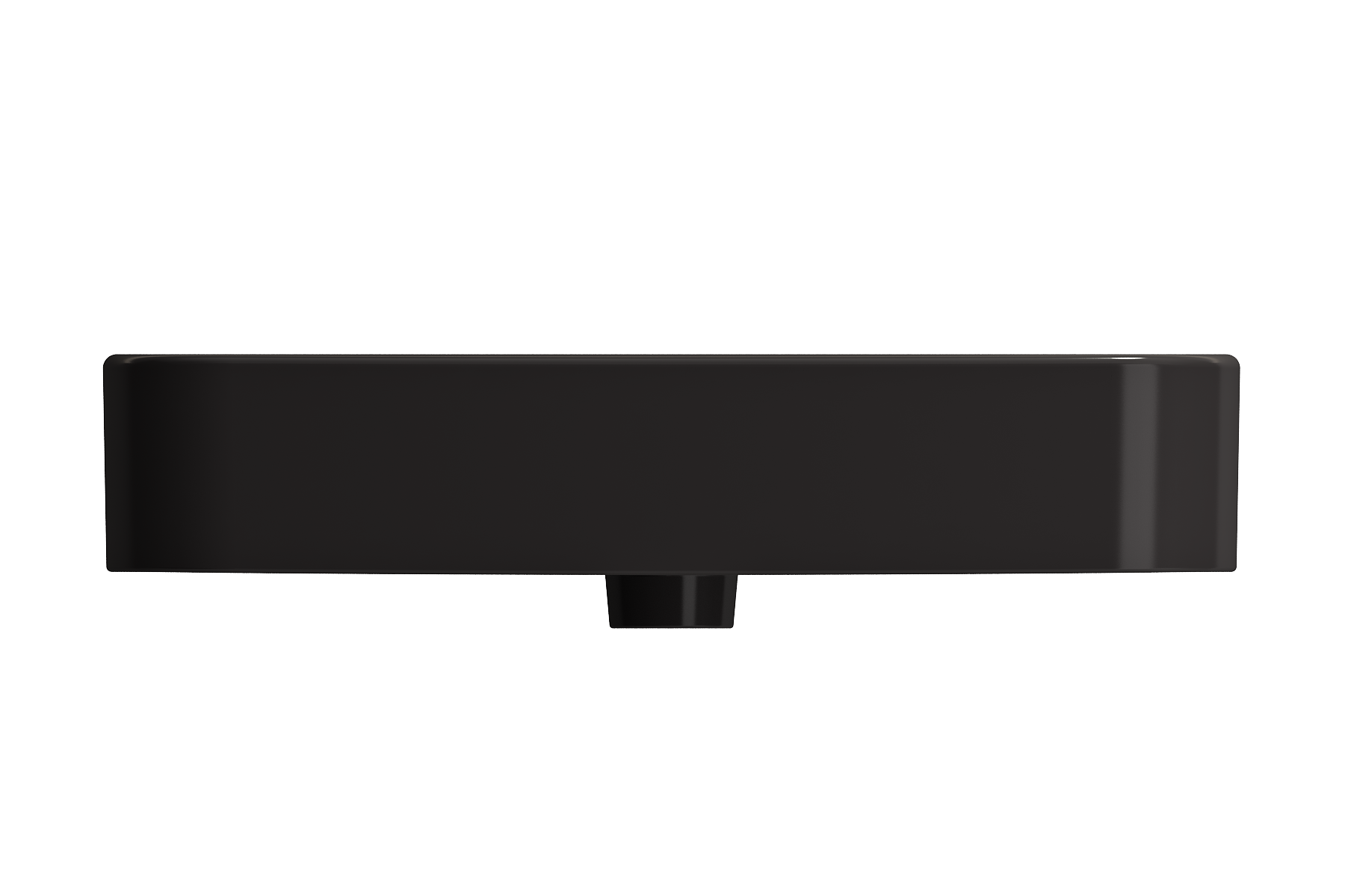 Alternate Image for BOCCHI Parma 26" Rectangle Wallmount Fireclay Bathroom Sink, Matte Black, Single Faucet Hole, 1123-004-0126