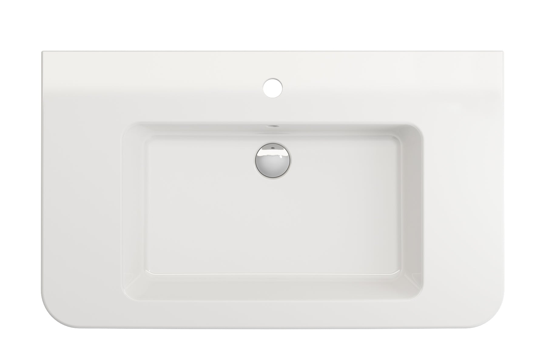 Alternate Image for BOCCHI Parma 34" Rectangle Wallmount Fireclay Bathroom Sink, White, Single Faucet Hole, 1124-001-0126
