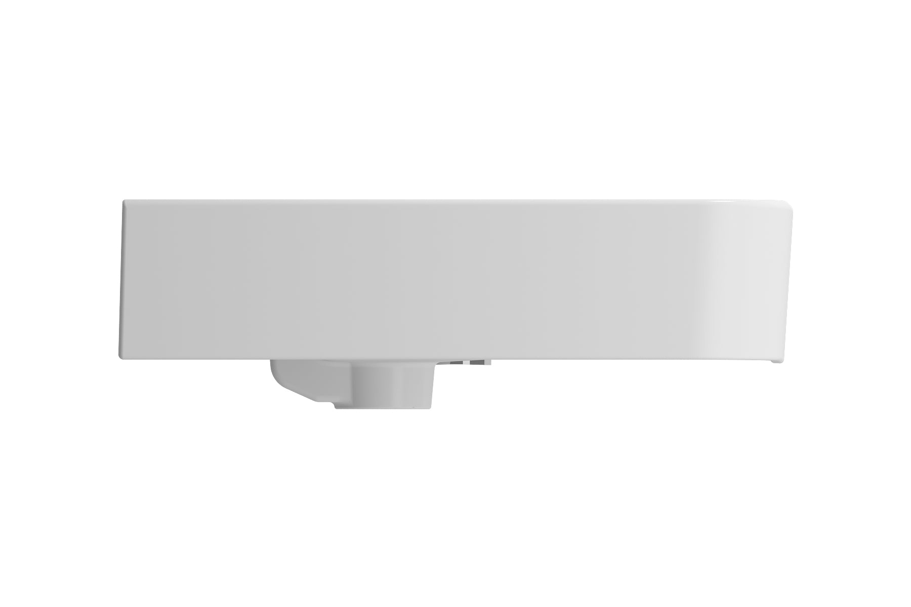 Alternate Image for BOCCHI Parma 34" Rectangle Wallmount Fireclay Bathroom Sink, Matte White, 3 Faucet Hole, 1124-002-0127