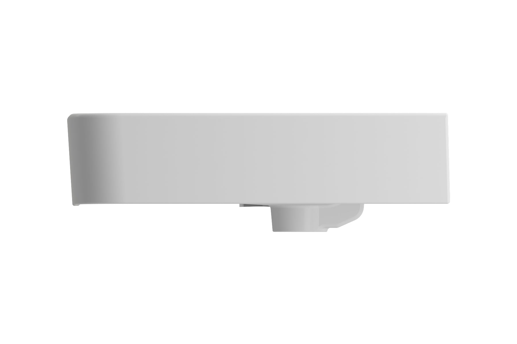 Alternate Image for BOCCHI Parma 34" Rectangle Wallmount Fireclay Bathroom Sink, Matte White, 3 Faucet Hole, 1124-002-0127