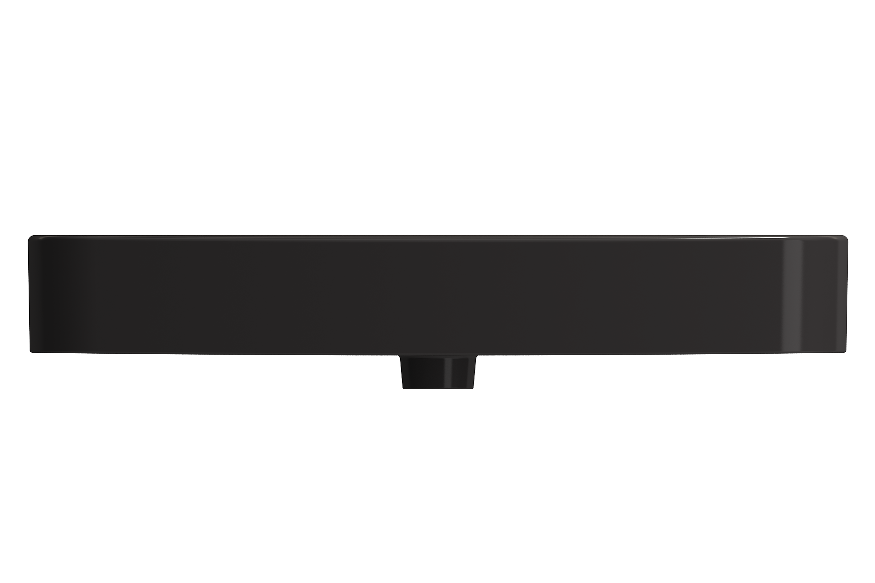 Alternate Image for BOCCHI Parma 34" Rectangle Wallmount Fireclay Bathroom Sink, Matte Black, Single Faucet Hole, 1124-004-0126