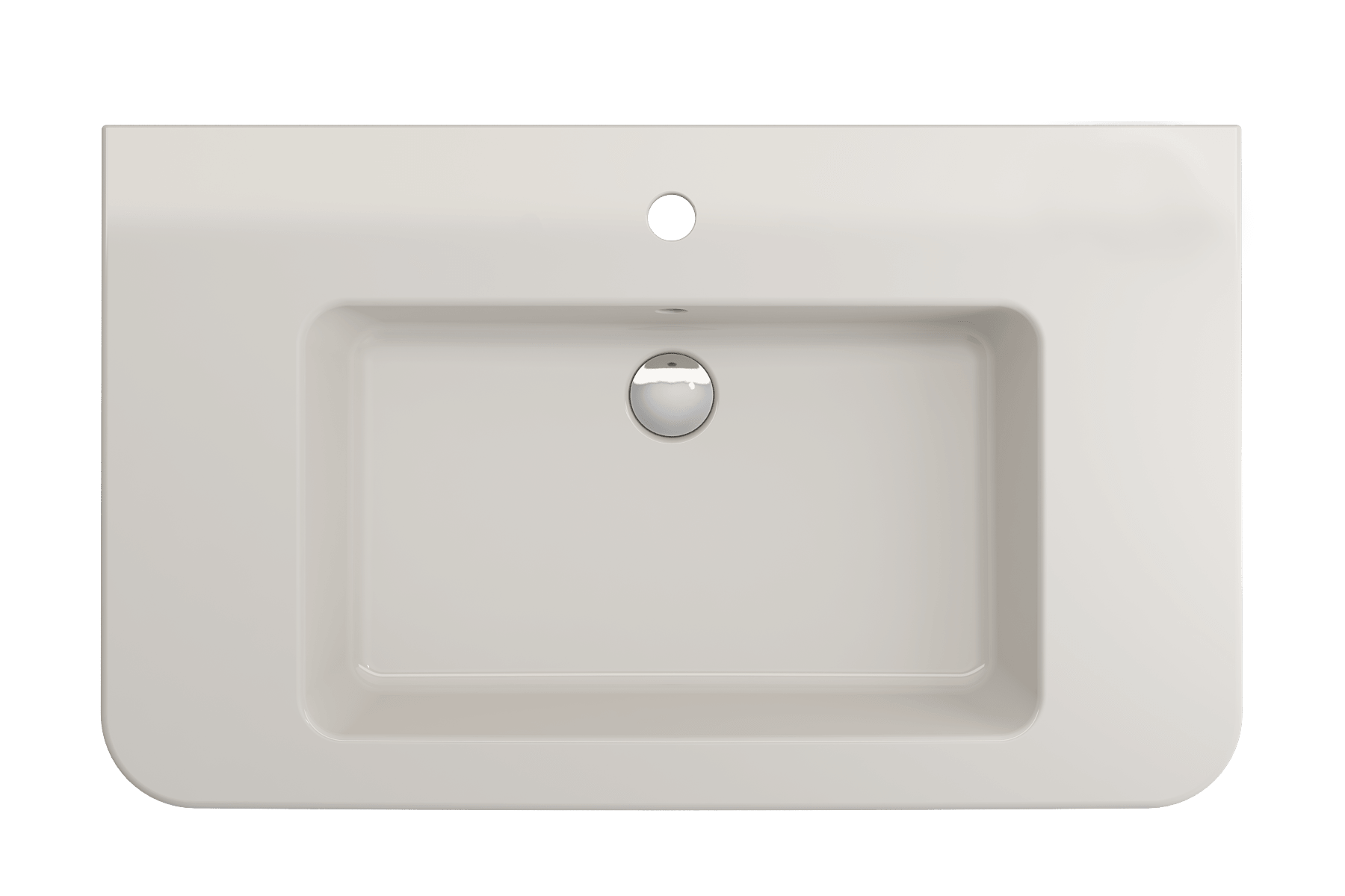 Alternate Image for BOCCHI Parma 34" Rectangle Wallmount Fireclay Bathroom Sink, Biscuit, Single Faucet Hole, 1124-014-0126