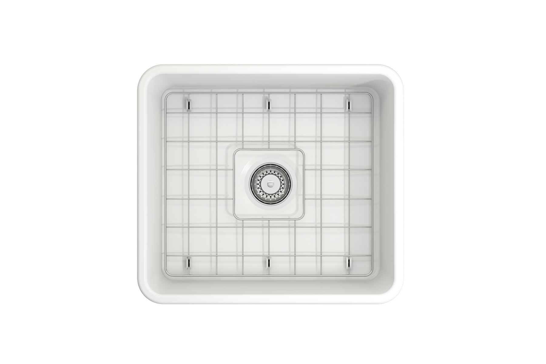 Alternate Image for BOCCHI Classico 20" Fireclay Farmhouse Apron Single Bowl Kitchen Sink, Matte White, 1136-002-0120