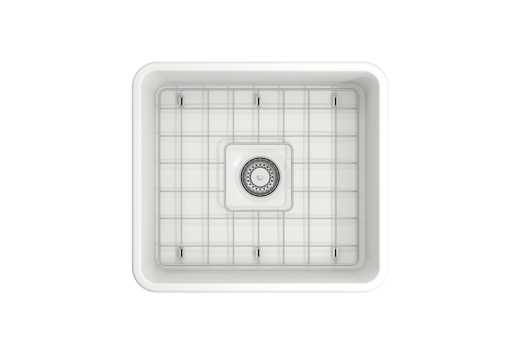 Alternate Image for BOCCHI Classico 20" Fireclay Farmhouse Apron Single Bowl Kitchen Sink, Matte White, 1136-002-0120