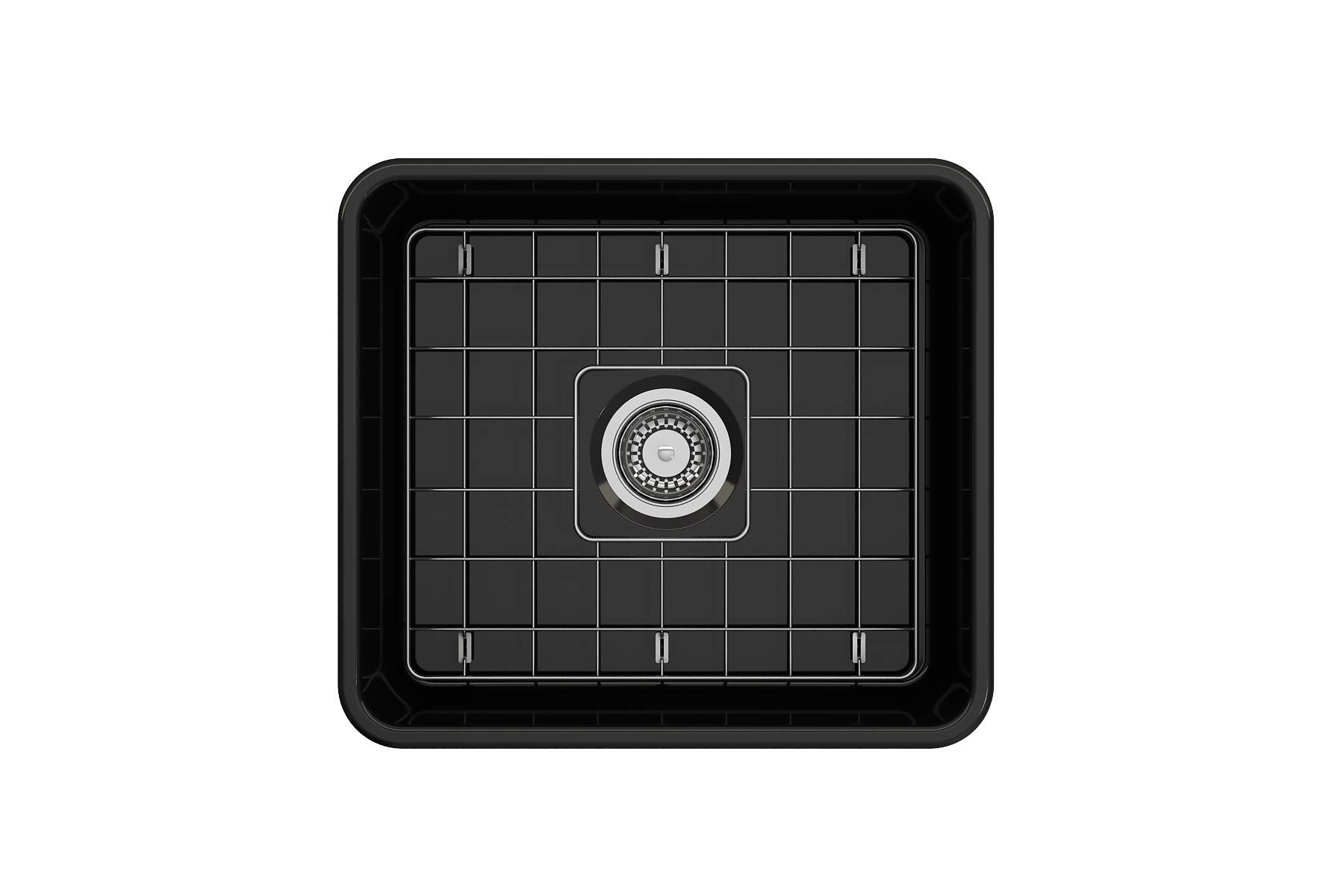 Alternate Image for BOCCHI Classico 20" Fireclay Farmhouse Apron Single Bowl Kitchen Sink, Black, 1136-005-0120