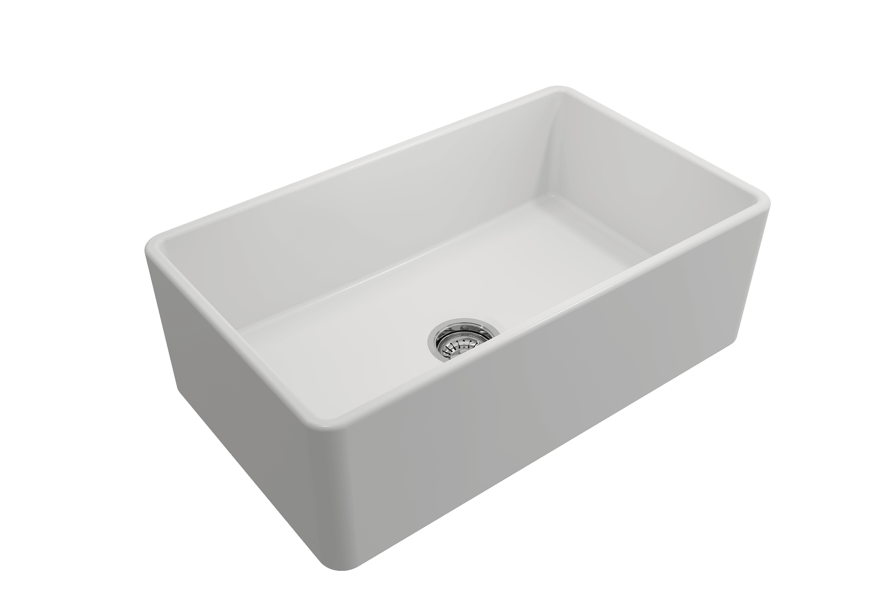 Alternate Image for BOCCHI Classico 30" Fireclay Farmhouse Apron Single Bowl Kitchen Sink, Matte White, 1138-002-0120
